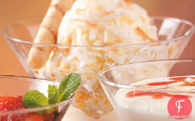 Bolas De Gelado De Coco Torradas