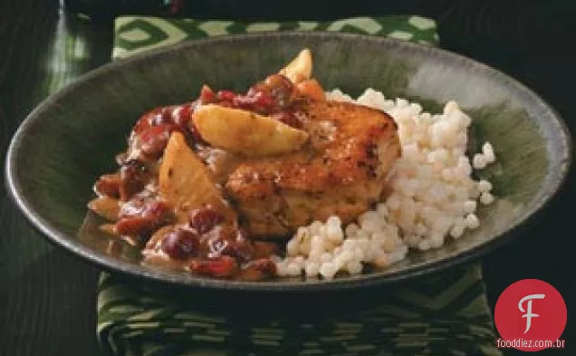 Costeletas de porco com molho dijon de Amora