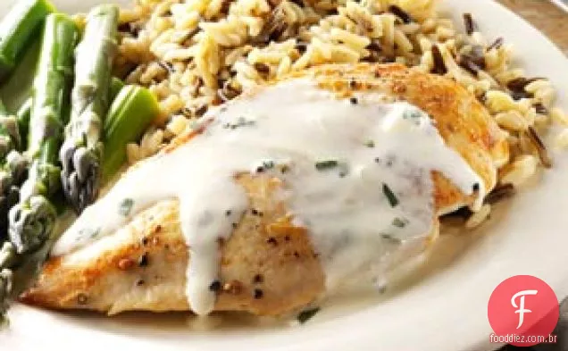 Frango com molho de estragão