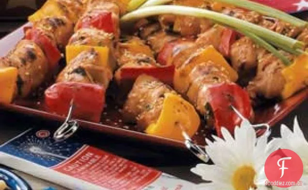 Espetinhos De Frango Com Sésamo
