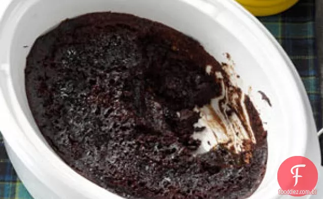 Bolo De Lava De Chocolate Com Fogão Lento