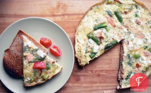 Salmão, Aspargos E Endro Frittata