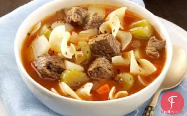 Sopa De Carne Vegetal Picante