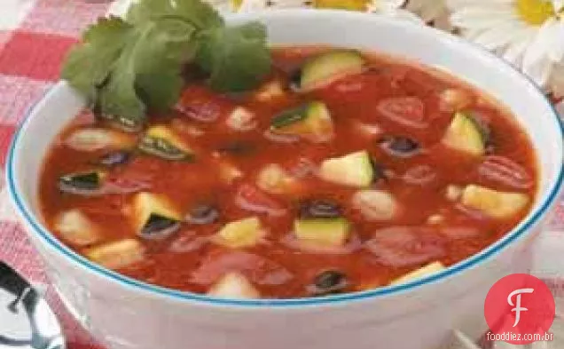 Gazpacho De Abobrinha De Feijão Preto