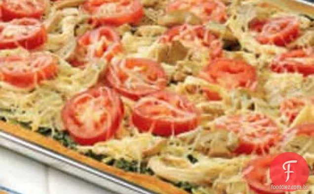 Frango-Pesto Pan Pizza