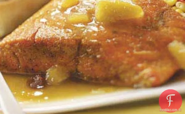 Salmão com molho Chutney de caril