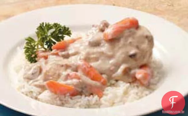 Frango e cenoura cremosos