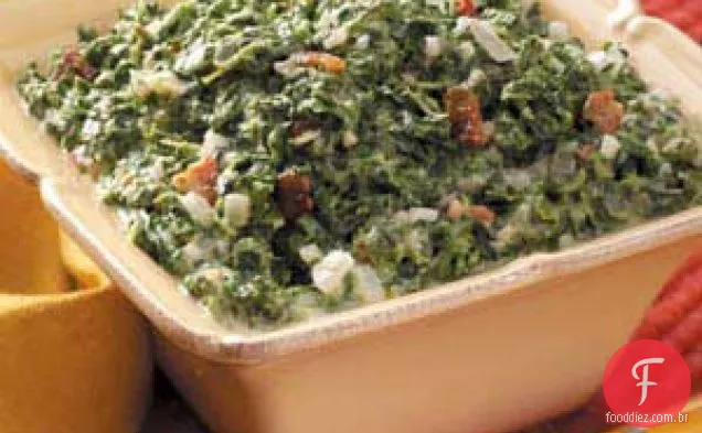 Espinafre cremoso com Bacon