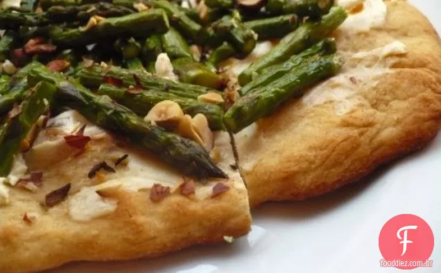 Espargos, Queijo De Cabra E Pizza De Laranja