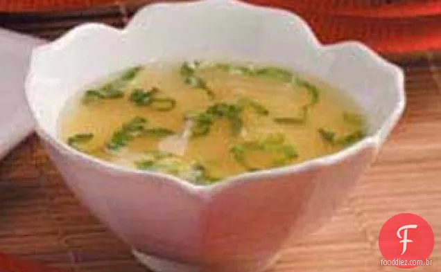 Sopa Rápida Da Gota Do Ovo