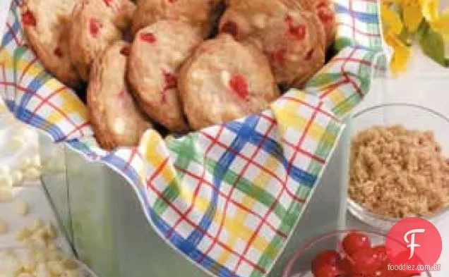 Biscoitos De Cereja Com Cavacos De Baunilha