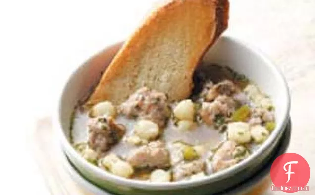 Sopa De Salsicha Canjica