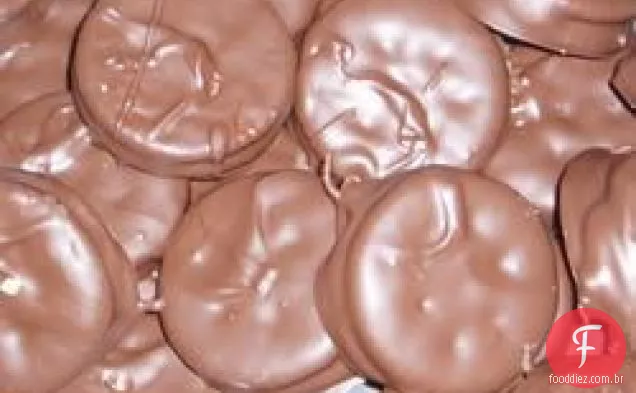 Bolachas De Manteiga De Amendoim Revestidas Com Chocolate