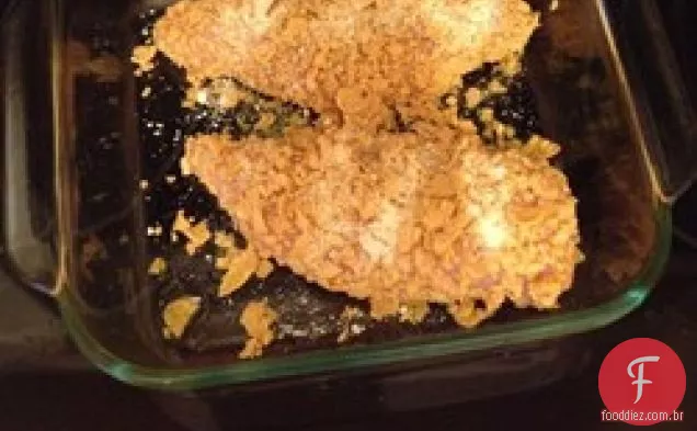 Frango Com Flocos De Milho Assado