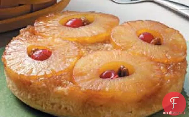 Mini Bolo De Cabeça Para Baixo Com Ananás