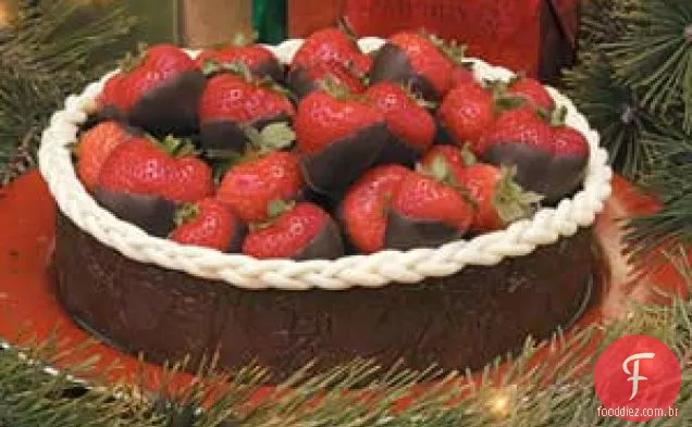 Recipiente Para Chocolate Cheio De Frutas