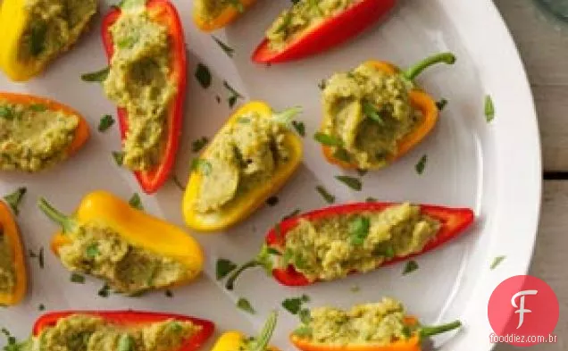 Mini Pimentos Recheados Com Garbanzo
