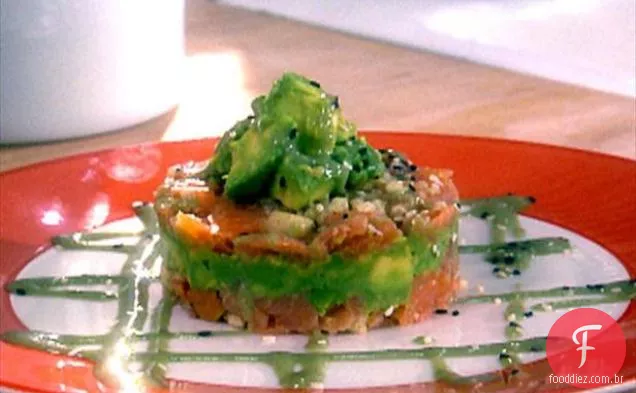 Salmão fumado e abacate
