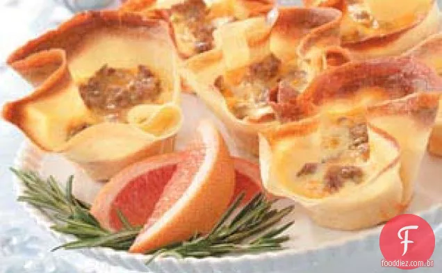 Taças De Quiche De Crepe