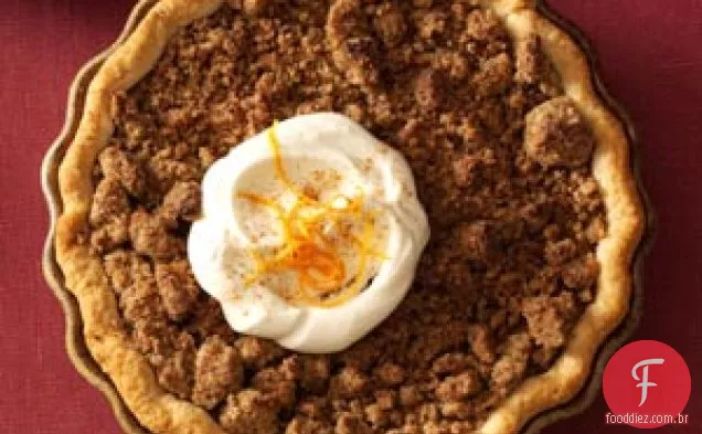 Tarte De Batata-Doce de laranja com Streusel de gengibre