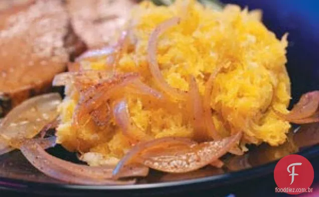 Puré de abóbora e banana