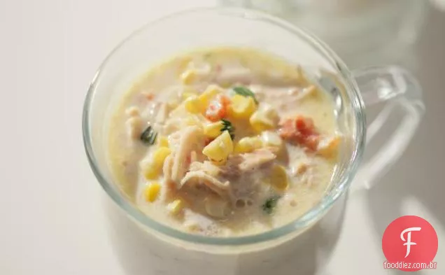 Sopa de frango e Milho Branco