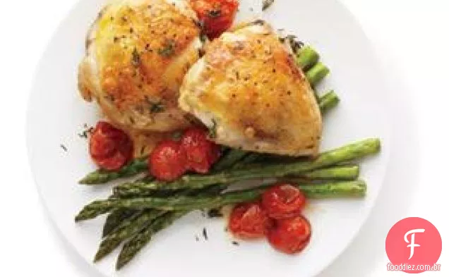 Frango Assado Com Aspargos
