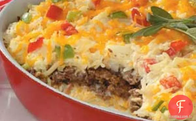 Salsicha Hash Brown Bake