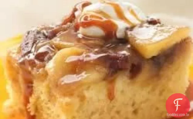 Bolo De Maçã Caramelo Quente