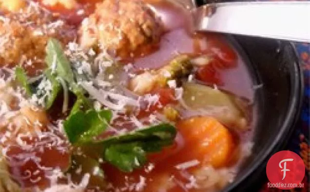 Sopa De Almôndega Italiana Saudável