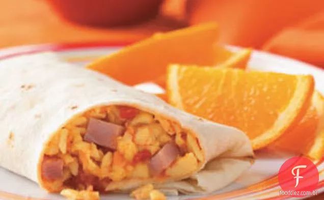 Burritos de presunto e ovo