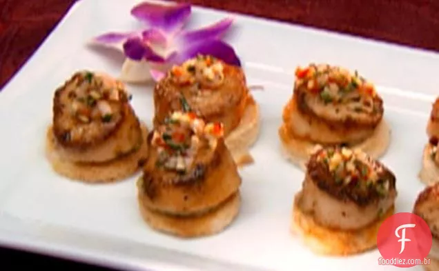 Vieiras com Guacamole
