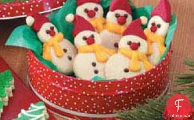 Bolinhos De Manteiga Bonecos De Neve