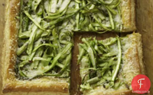 Espargos-Torta de parmesão