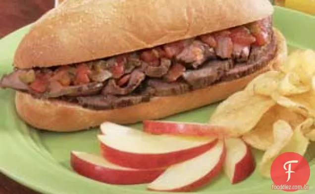 Sanduíches De Bife Ao Estilo Do Texas