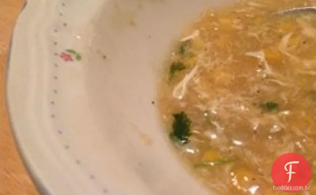 Sopa de flores de milho e ovo