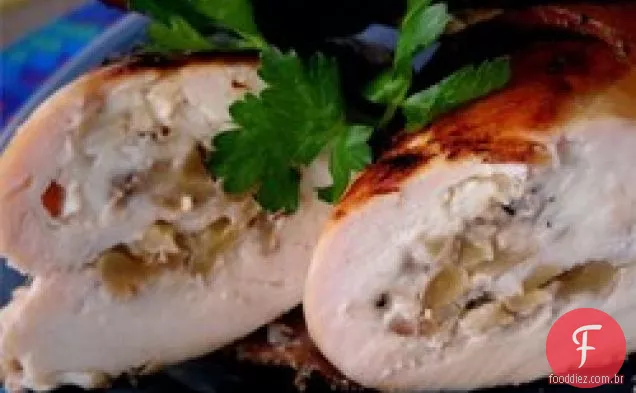 Queijo de noz de frango envolto em Bacon