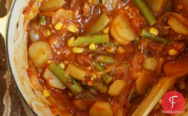 Ensopado De Batata, Milho E Aspargos