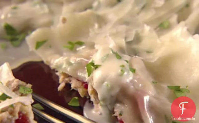Ravioli de peru e arando