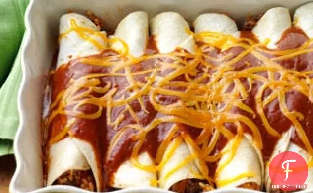 Enchiladas de carne e arroz