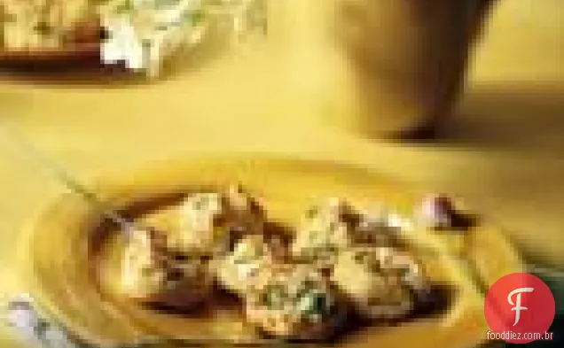 Aspargos-puffs de queijo parmesão