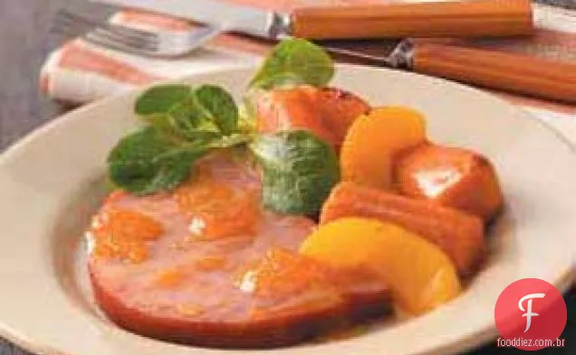 Presunto glaceado com Batata-Doce