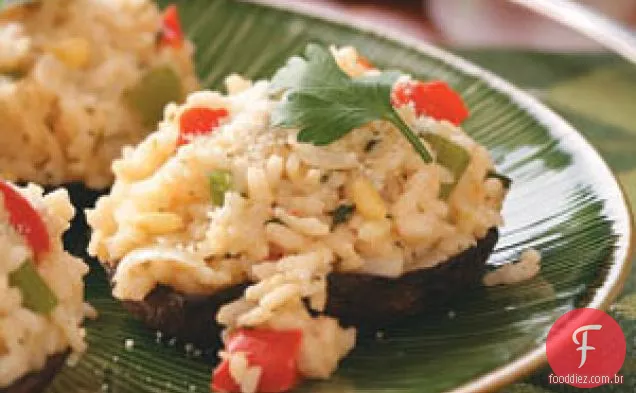Cogumelos Portobello Recheados Com Risoto