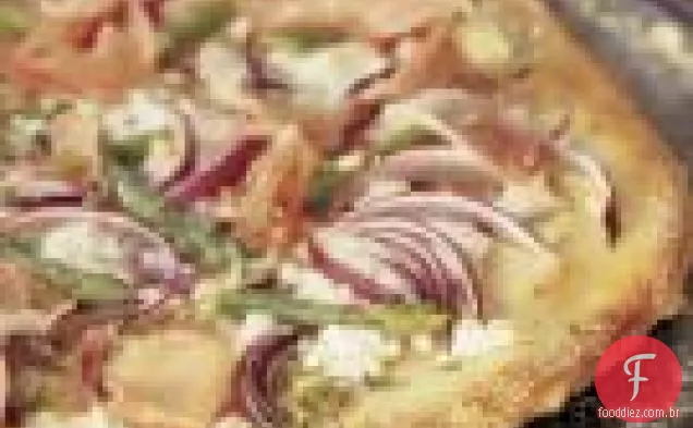 Espargos, Queijo De Cabra E Prosciutto Pizza