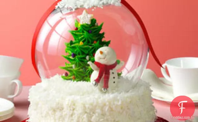 Bolo Do Globo Da Neve Do Feriado