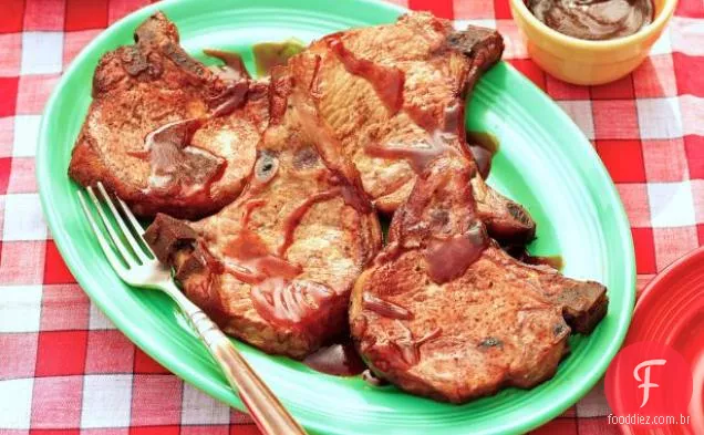 Costeletas de porco fumadas de Pat