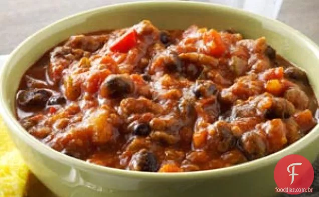 Pimentão de abóbora saudável com Polenta