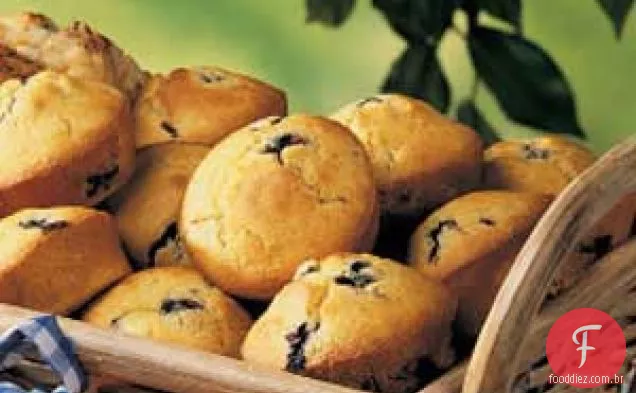 Muffins De Fubá De Mirtilo