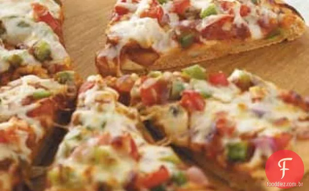 Pizza vegetariana com crosta de tomate Herbed