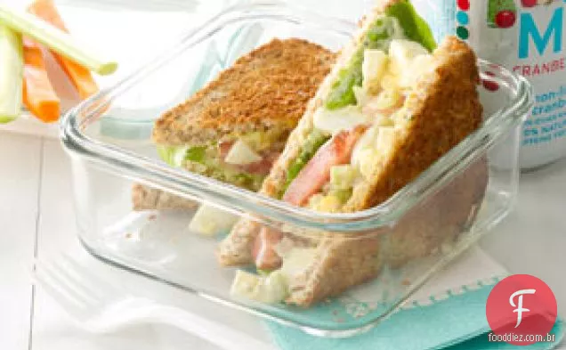 Sanduíches Para Salada De Ovos Pesto-Dijon